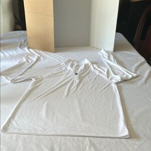 ALO Yoga White Polo Shirt